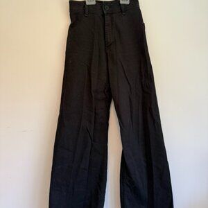 Zara Black Marine Straight High Rise Jean Size 4